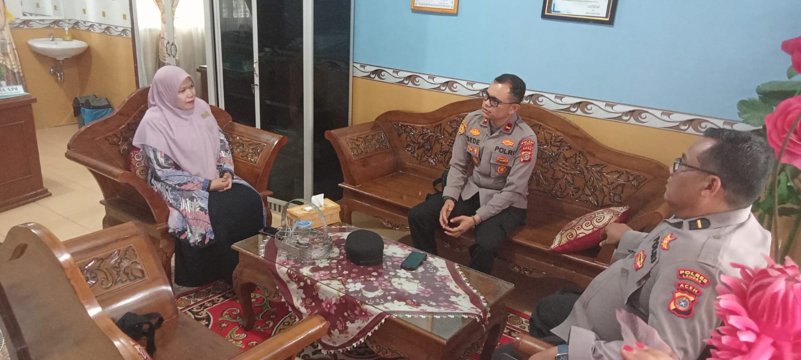 Kapolsek Rantau Selamat Laksanakan Giat Saweu Sikula SMP Negeri 1