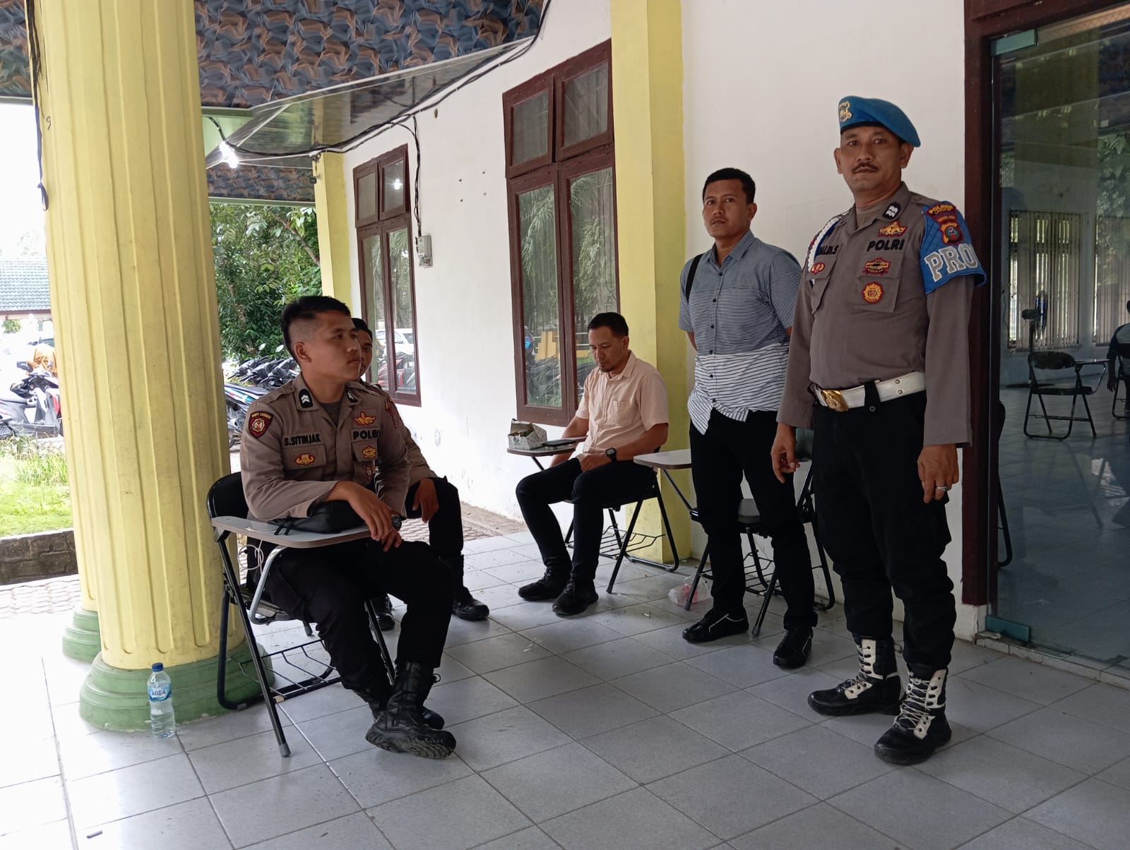 Polres Langkat Perketat Pengamanan Pleno Komisi Pemilihan Umum )KPU) Terakhir Di Pegnasos Stabat