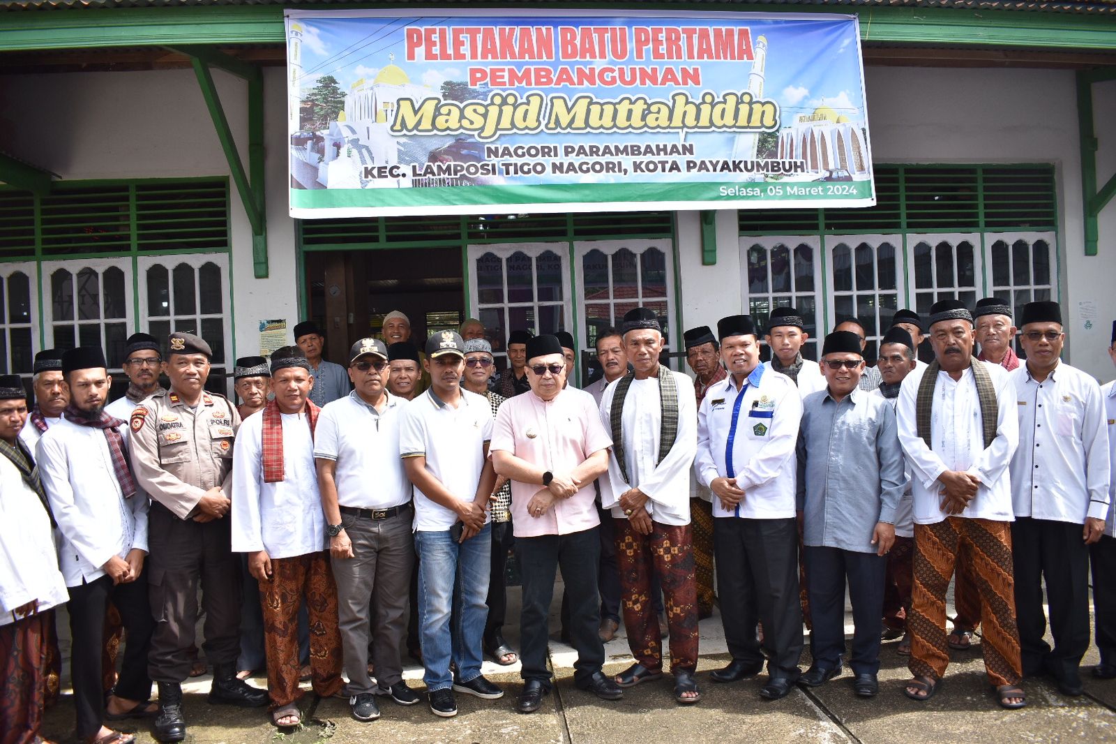 Hadiri Peletakan Batu Pertama Pembangunan Masjid Muttahidin, Jasman: Kami Sangat Mengapresiasi Pengurus dan Masyarakat