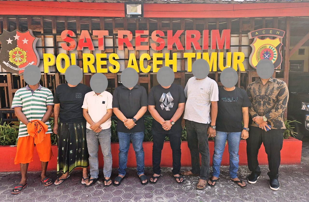 Polisi Amankan Para Terduga Pelaku Pengrusakan barang-barang dan Fasilitas Kantor KONI Aceh Timur
