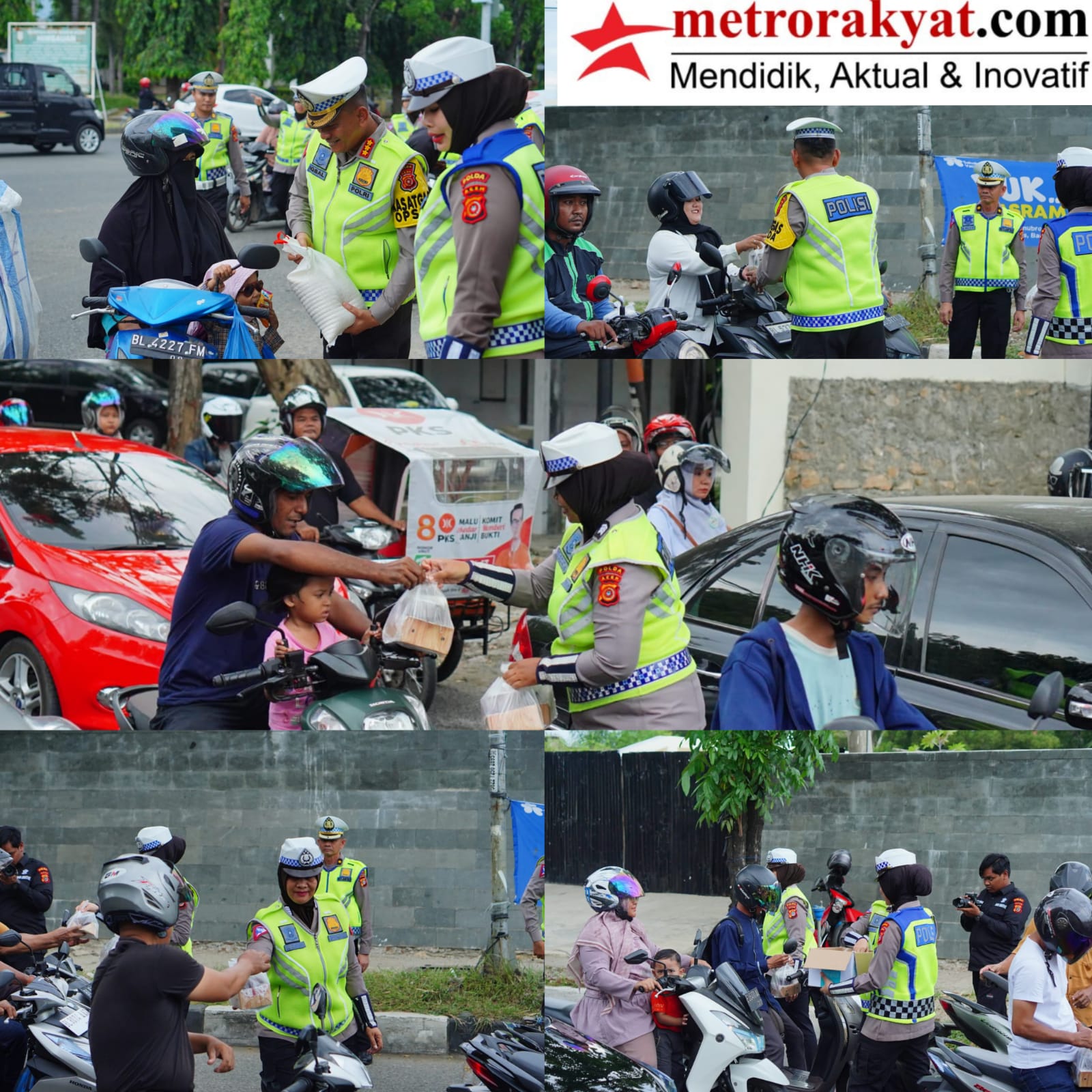 Dirlantas Polda Aceh Berbagi Takjil Berbuka kepada Pengendara