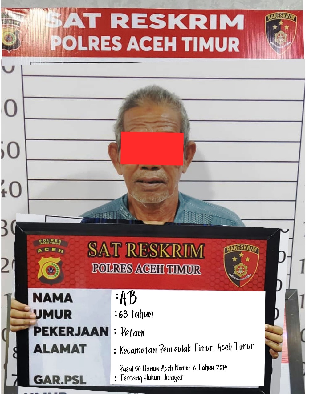 Sat Reskrim Polres Aceh Timur Amankan Seorang Kakek Pelecehan Seksual Terhadap Anak