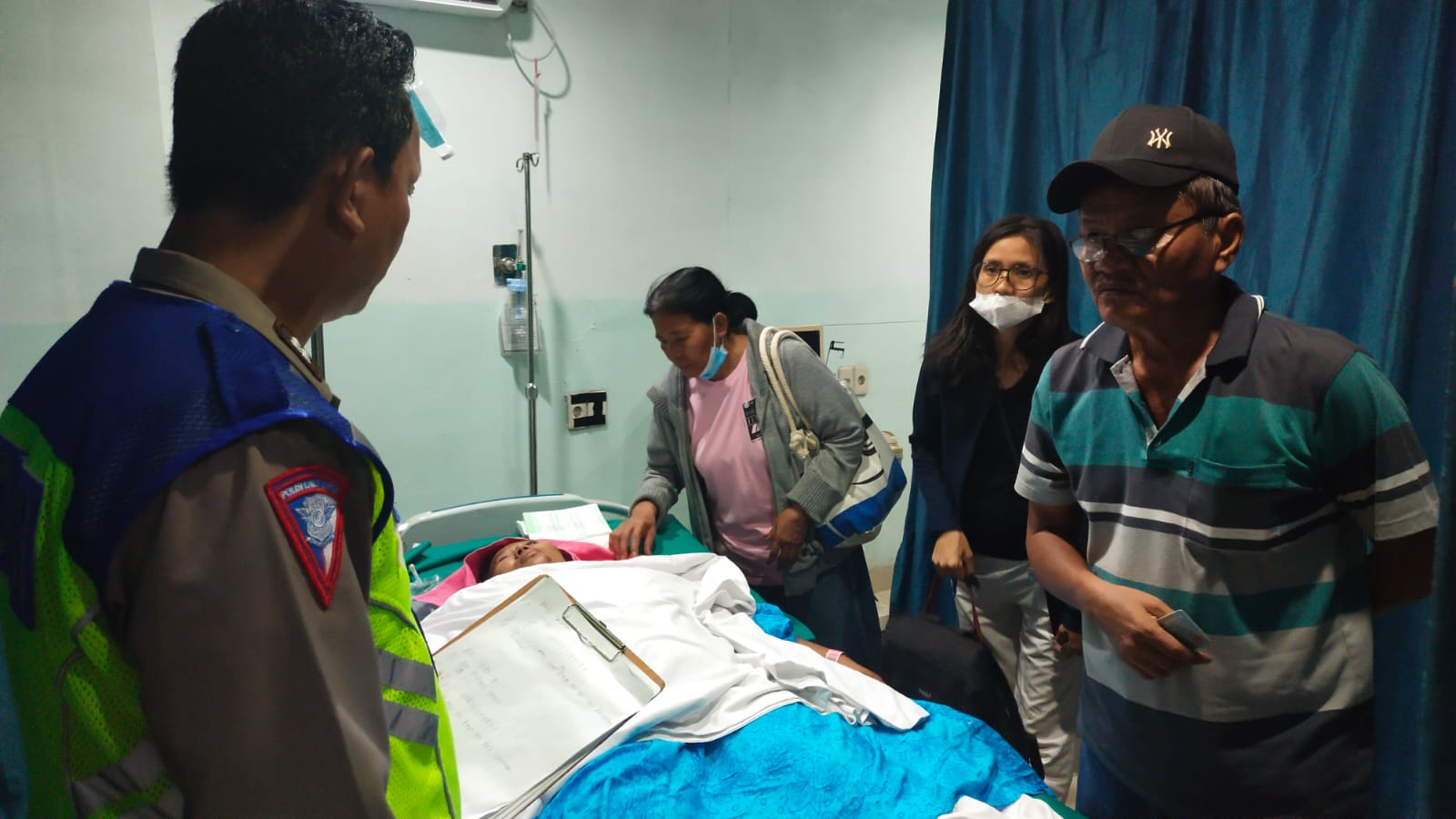 Rem Blong Sebabkan Tabrakan Beruntun, Unit Gakkum Sat Lantas Polres Pematangsiantar Turun Olah TKP