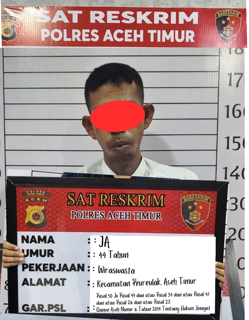 Cabuli Anak Kandung Hingga Melahirkan, Seorang Ayah Diamankan ke Polres Aceh Timur