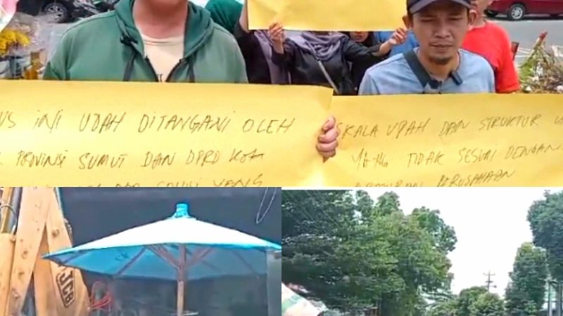 Puluhan Buruh Bengkel Bubut Pagoda Mas Gelar Aksi Demontrasi, Tuntut Agar Bos Bengkel Ditangkap!!