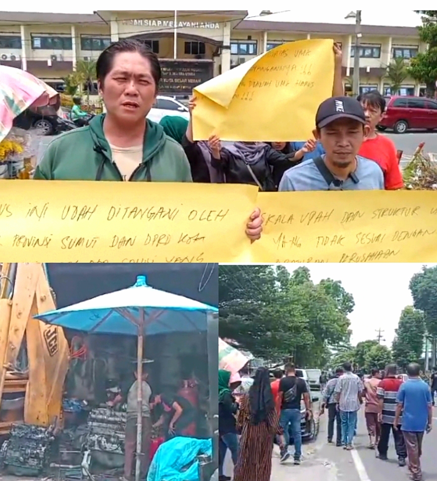 Puluhan Buruh Bengkel Bubut Pagoda Mas Gelar Aksi Demontrasi, Tuntut Agar Bos Bengkel Ditangkap!!