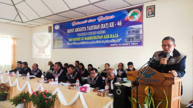 RAT CU Marsiurupan Aek Raja Tahun Buku 2023 Mengalami Peningkatan Aset