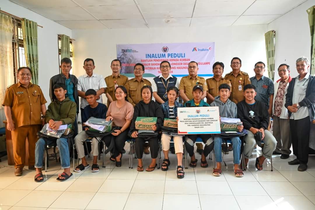 INALUM Berikan Bantuan Pendidikan Kepada Pelajar Korban Bencana Banjir Bandang dan Longsor Humbang Hasundutan