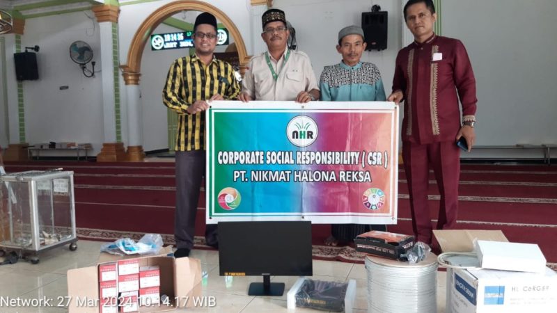 Jalin Hubungan Haromonis, PT NHR Inhu Berikan Bantuan CCTV Program Corporate Social Responsibility ( CSR ) 