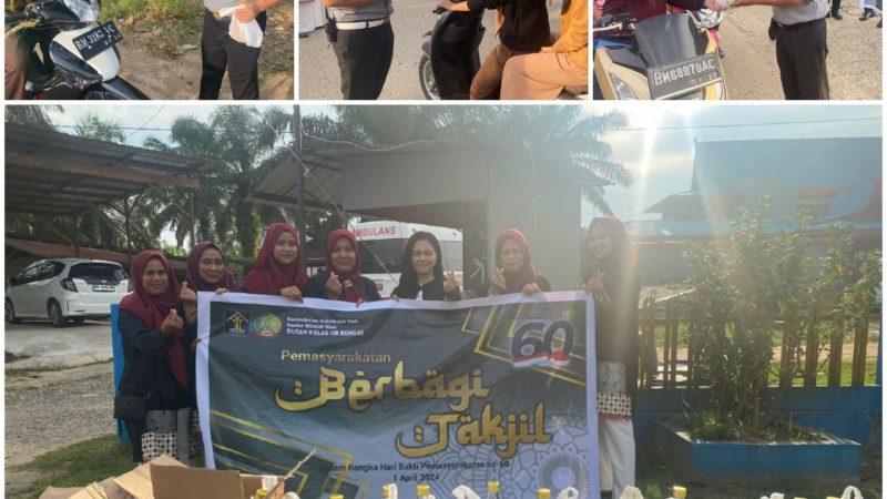 Indahnya Berkah Ramadhan, Rutan Rengat Riau Bagikan Takjil Ke Masyarakat