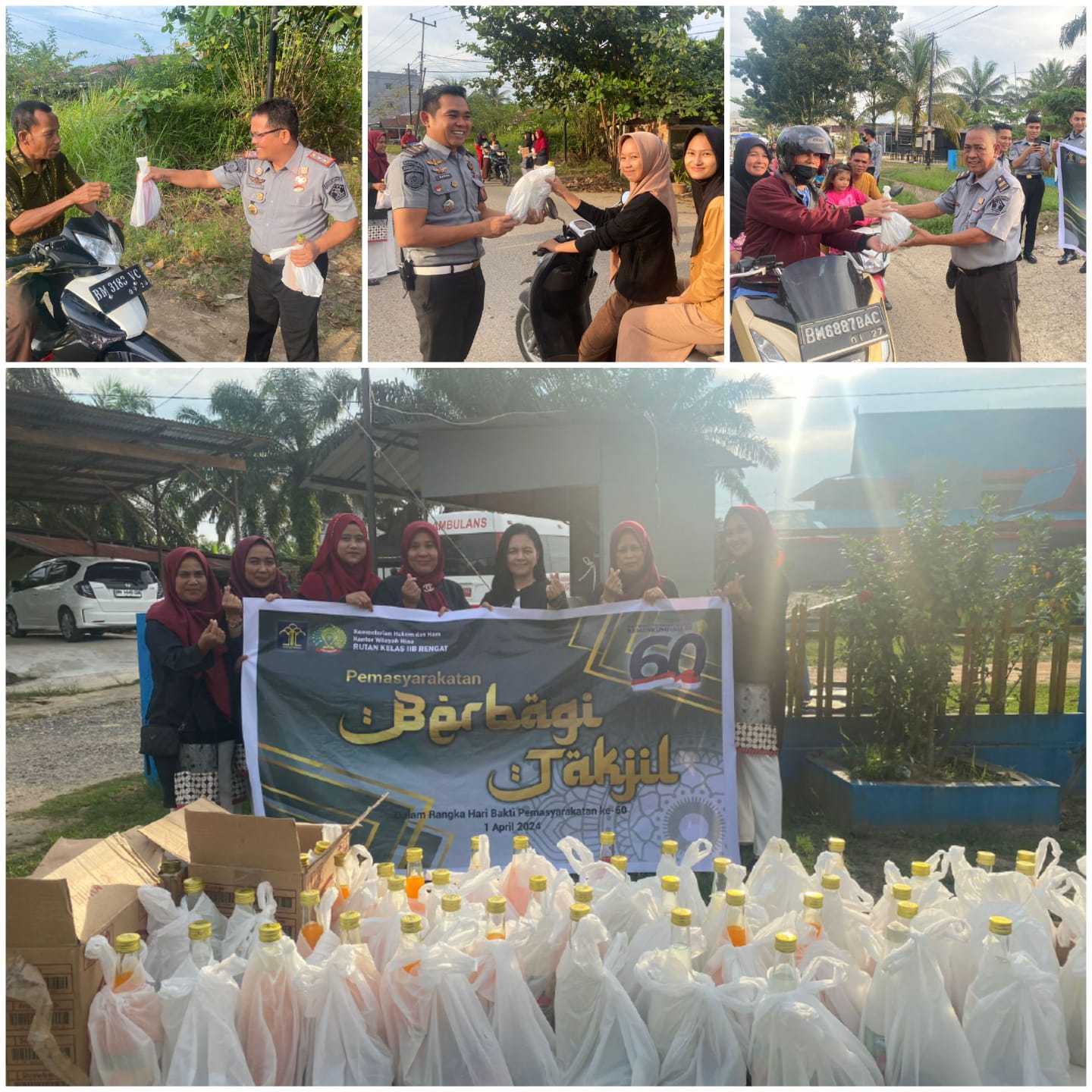 Indahnya Berkah Ramadhan, Rutan Rengat Riau Bagikan Takjil Ke Masyarakat