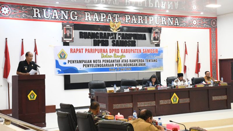 Wakil Bupati Samosir Sampaikan Nota Pengantar atas Ranperda Tentang Penyelenggaraan Perlindungan Anak