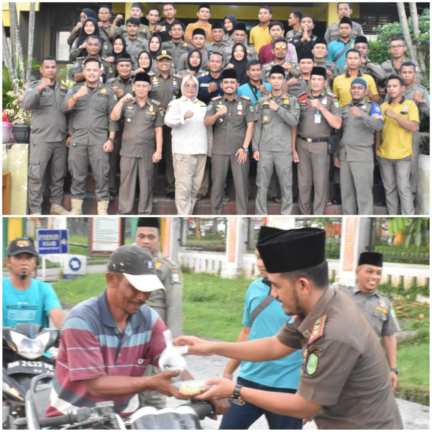 Sinergi dengan Masyarakat, Satpol PP Inhu Buka Puasa Bersama dan Berbagi Takjil
