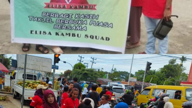Elisa Kambu Squad PBD dan Sahabat AG Kompak Bagi Takjil Gratis di Lampu Merah KM 10 Sorong