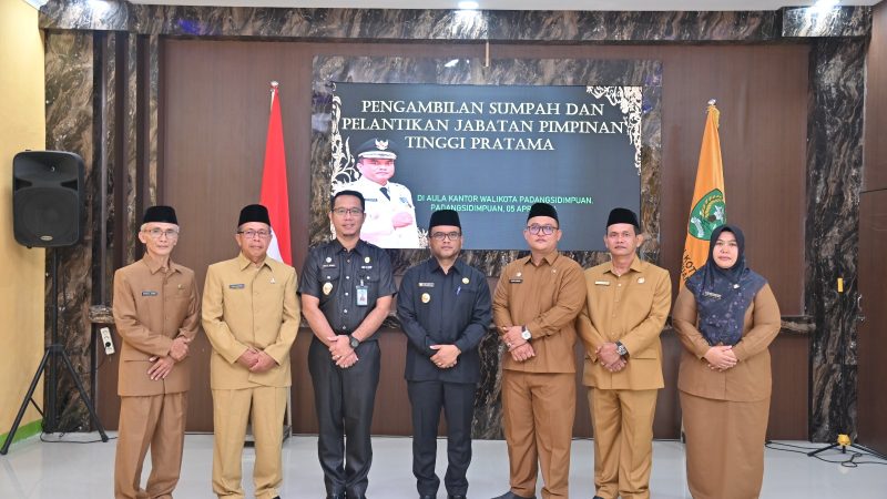 Pj. Walikota Letnan Lantik 5 Pejabat Eselon II Pemko Padangsidimpuan