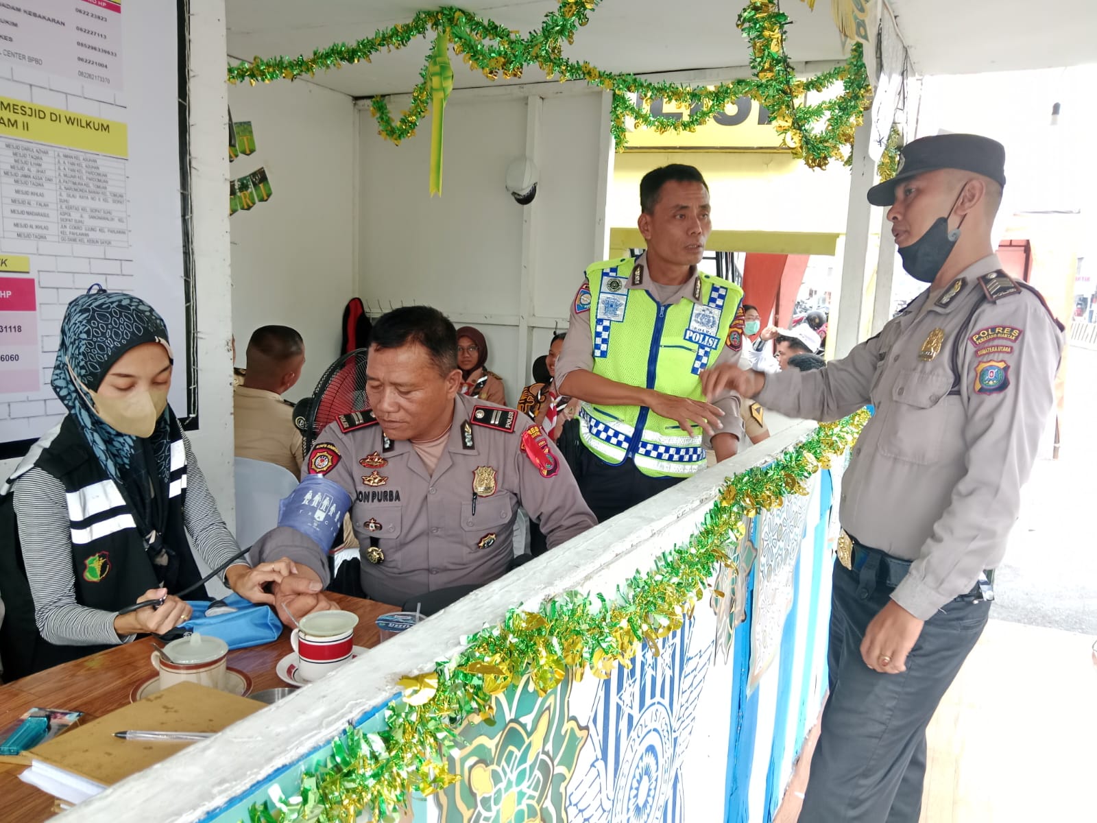 Subsatgas Dokkes Polres Pematangsiantar Cek Kesehatan Personil di Setiap Pos Pelayanan dan Pengamanan