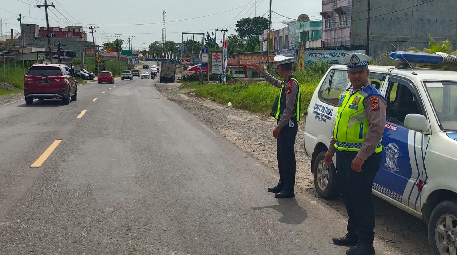 Polres Inhu Terus Pantau Arus Mudik di Pos Yan dan Pos Pam