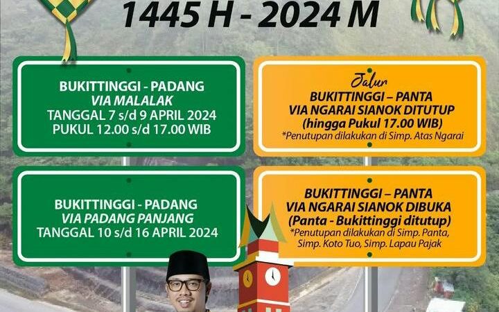 Antisipasi Padatnya Jalur Padang-Bukittinggi Saat Mudik Lebaran 2024, Pemko Bukittinggi Siapkan Jalur One Way