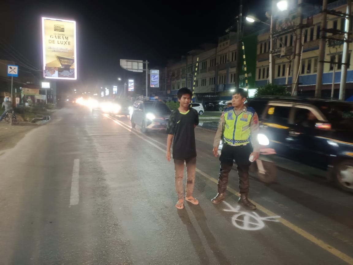 Lima Penyebrang Jalan Tertabrak di Depan Cinepolis, Satlantas Polres Pematangsiantar Sigap Olah TKP
