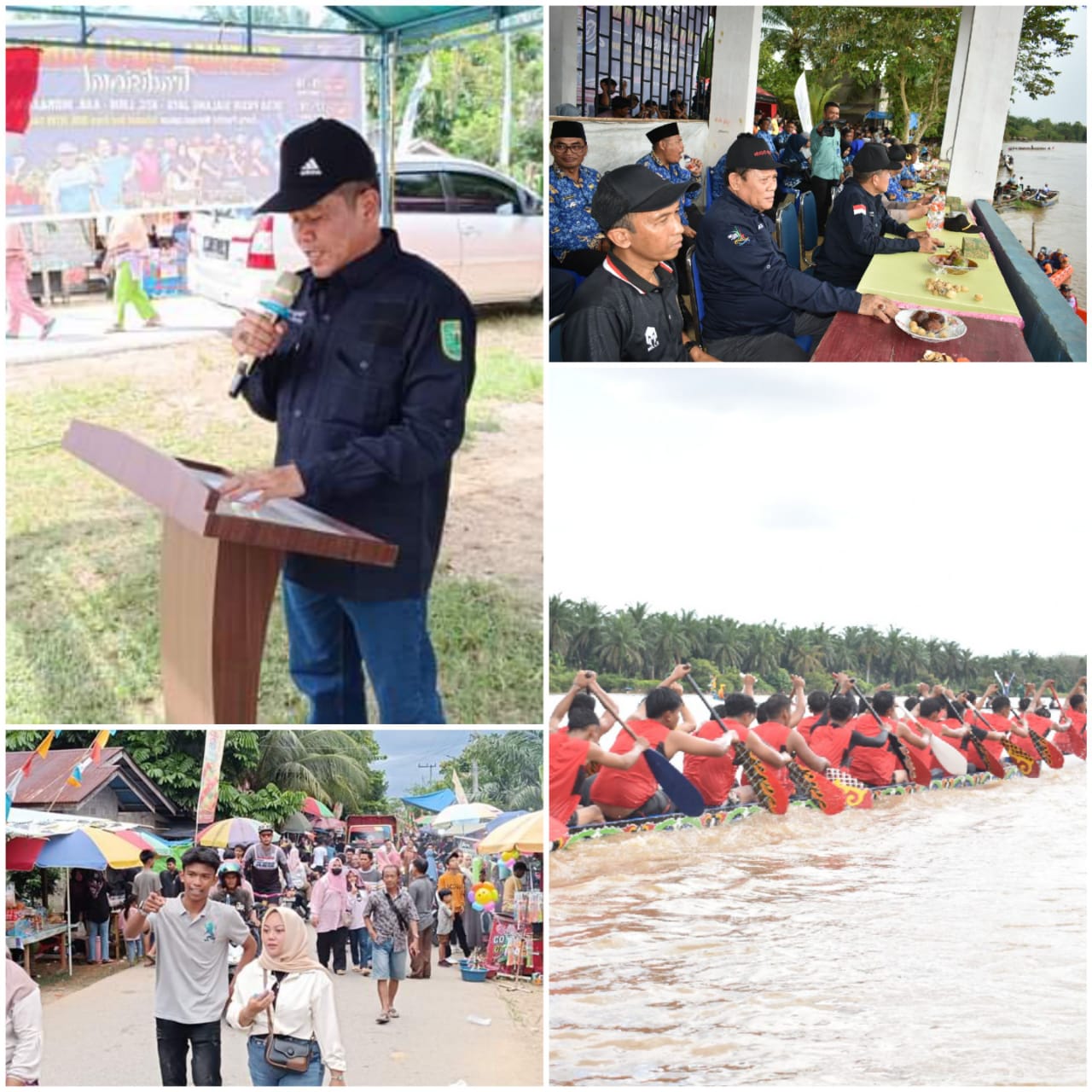 Majukan Wisata, Bupati Inhu Buka Festival Pacu Sampan  Tradisional Rayon Satu