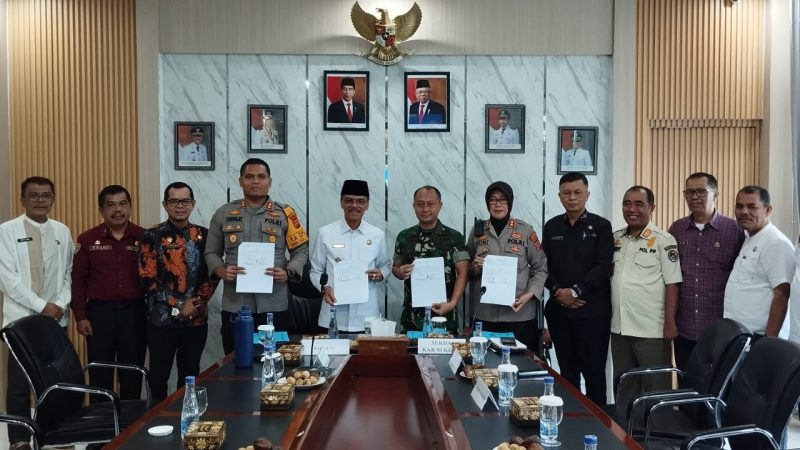 Pemkab Limapuluh Kota Lakukan Penandatanganan NPHD Pengamanan Pilkada 2024