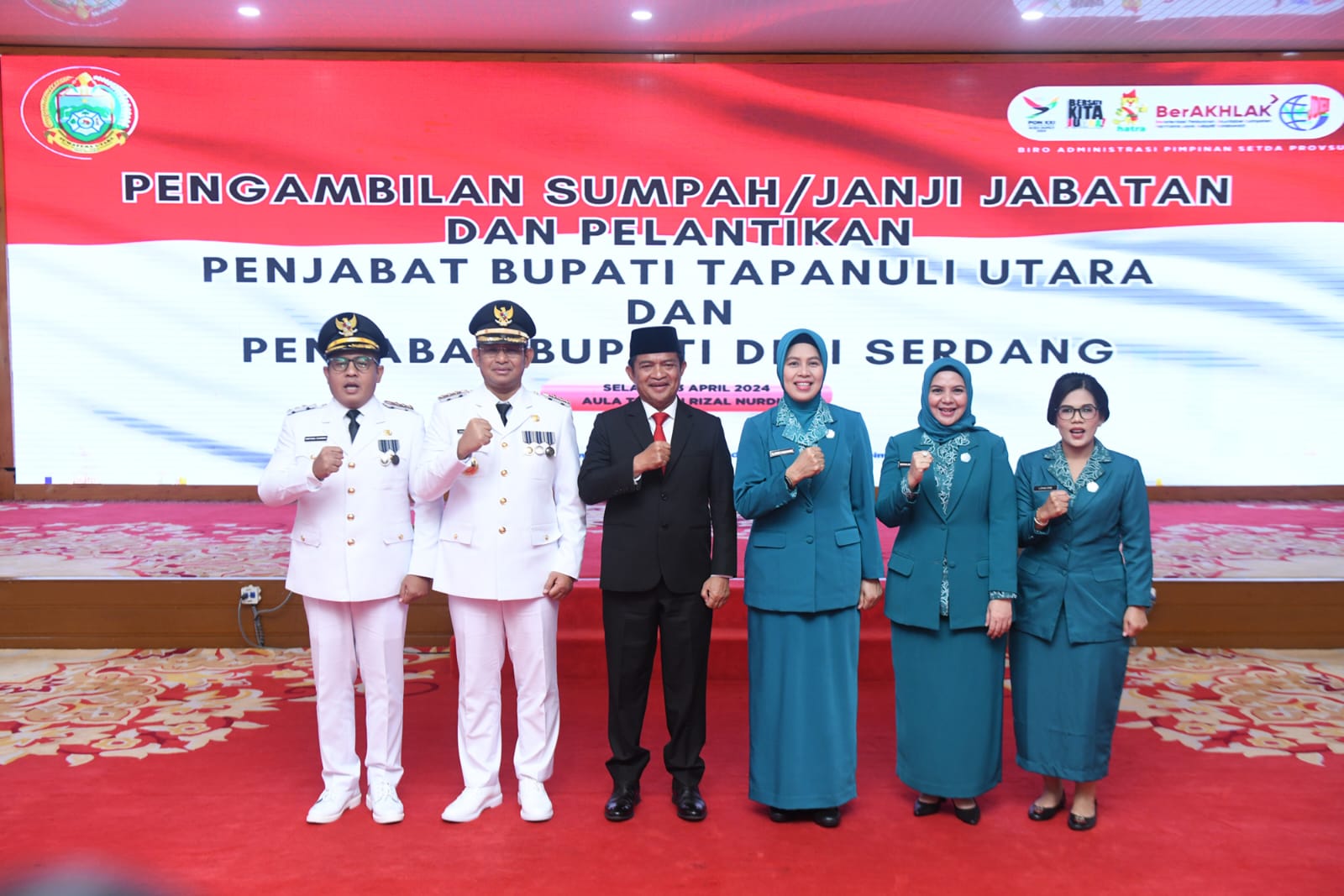 Lantik Pj Bupati Deli Serdang dan Taput, Pj Gubernur Sumut Ingatkan Tugas Mendesak Ini