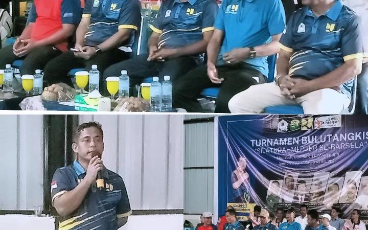 PUPR Mewakili PJ Bupati Silaturahmi Resmi Buka Turnamen Bulutangkis