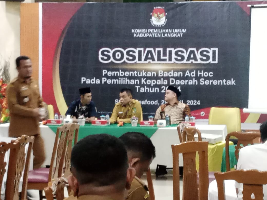 KPU Kab. Langkat Gelar Sosialisasi Pembentukan Badan Adhoc Pemilu Serentak 2024