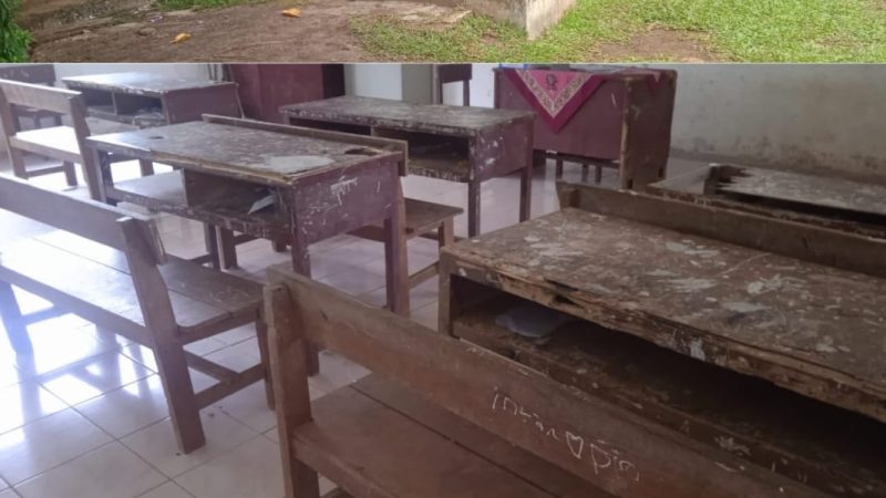 Meski Rutin Menerima Dana BOSP, Mobilier dan Ruangan Kelas di SDN 097819 Dusun Hulu Memilukan