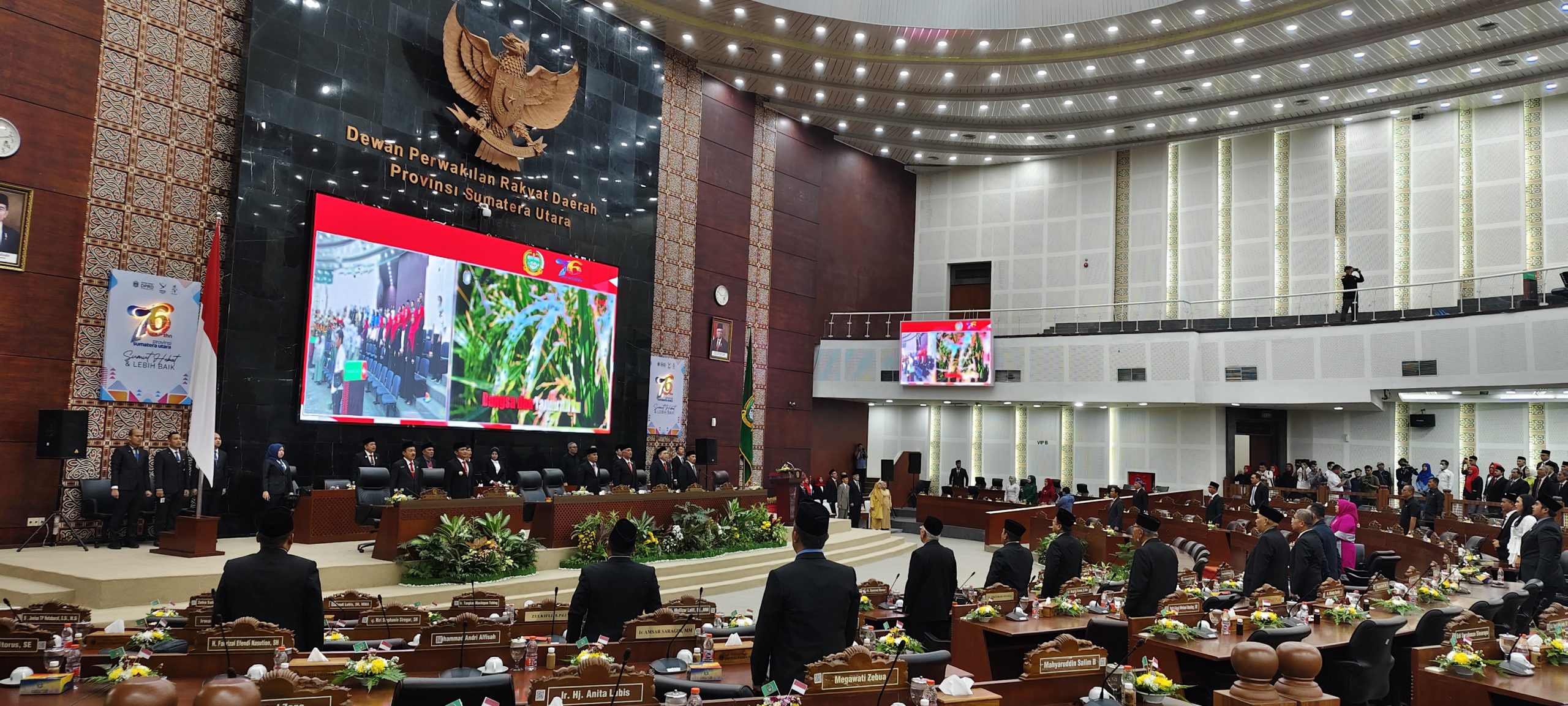 Miris, Sidang Paripurna DPRD Sumut, Dewan ‘Mangkir’ Di HUT Pemprovsu ke -76 Tahun