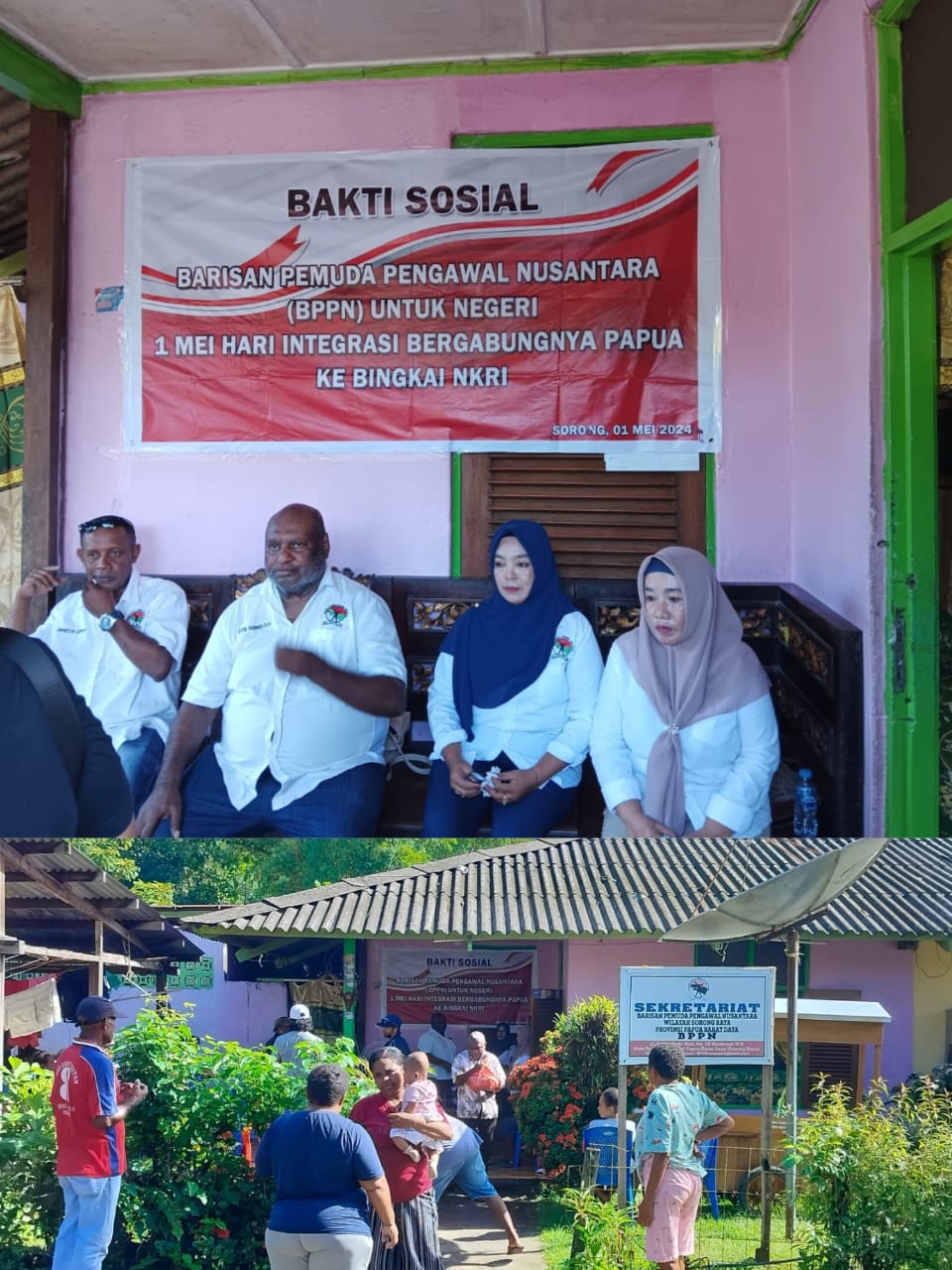 BPPN Melaksanakan Baksos Bagi – Bagi Sembako, Dalam Rangka Menyambut 1 MEI : Sebagai Hari Integrasi Bergabungnya Papua Ke Pangkuan NKRI