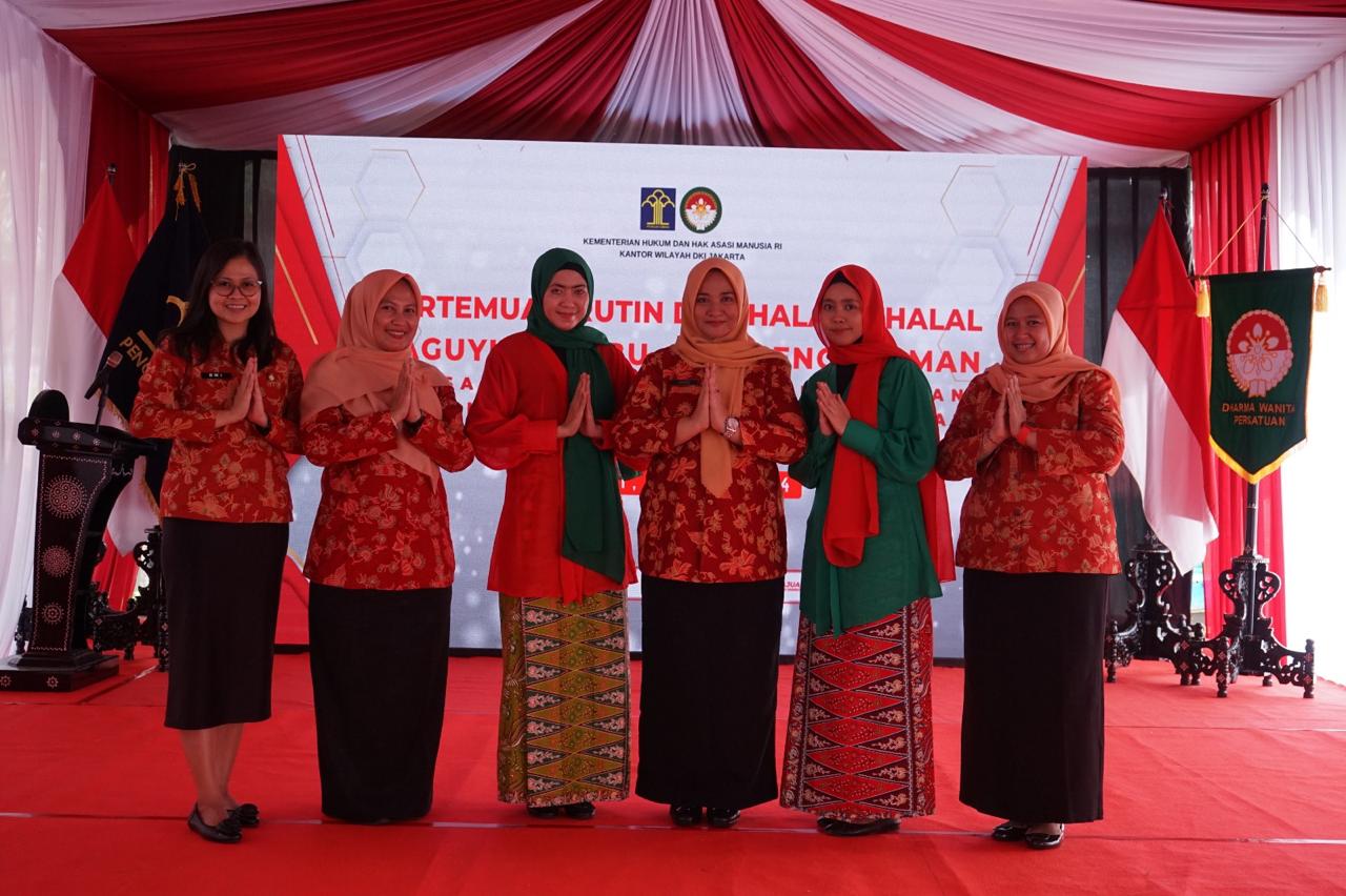Sambut Kepengurusan Baru, Dharma Wanita Persatuan Kanwil Kemenkumham DKI Jakarta Gelar Pertemuan Rutin dan Halal Bihalal