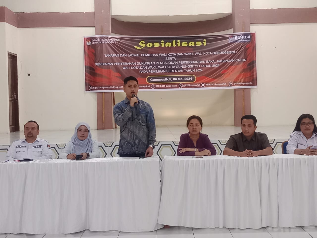 Jelang Pemilihan Walikota Dan Wakil Walikota Gunungsitoli KPU Kota Gunungsitoli Selenggarakan Sosialisasi