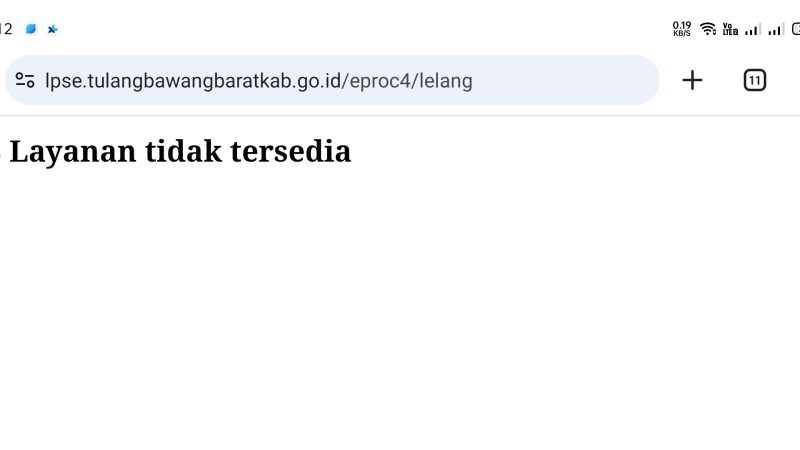 Paket Proyek di Dinas PUPR Tubaba Bakal Tender Ulang