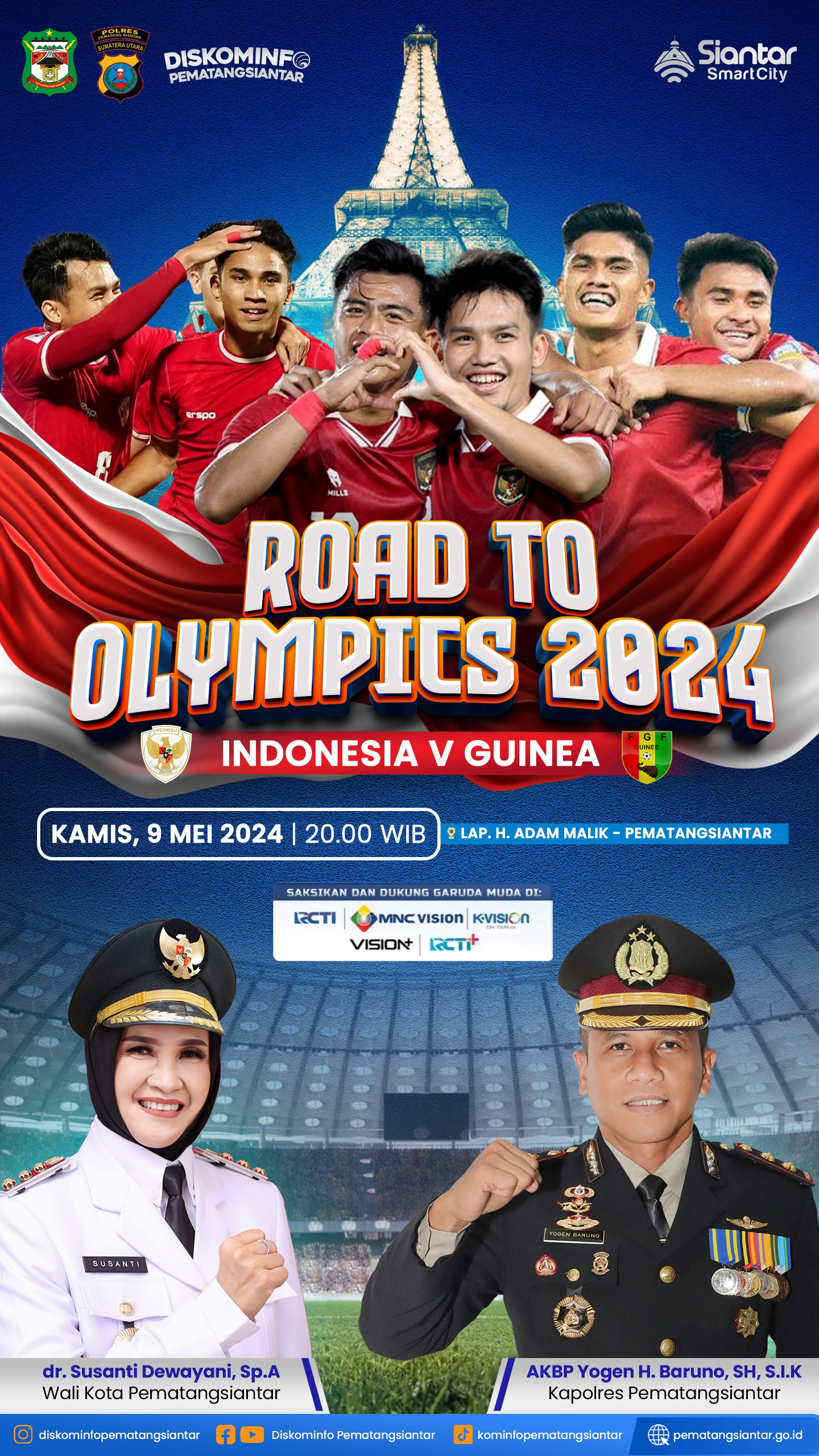 Pemko Pematangsiantar Kembali Gelar Nobar Pertandingan Sepakbola Indonesia vs Guinea