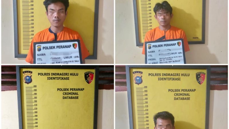 Unit Reskrim Polsek Peranap Inhu  Amankan 4 Pelaku Peredar Narkoba