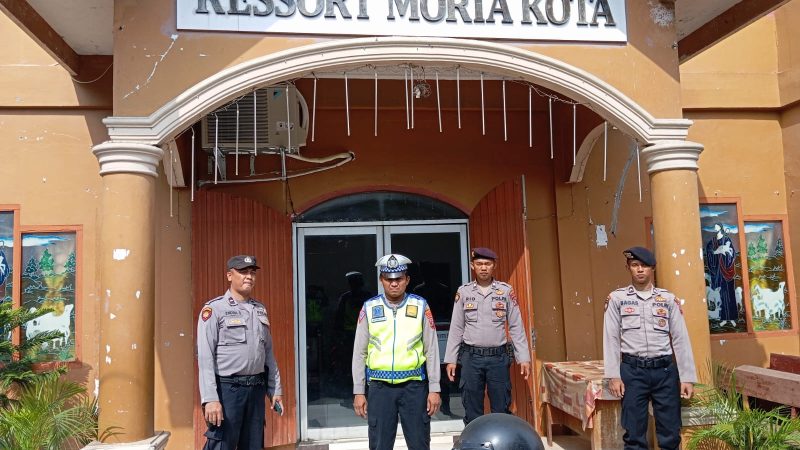 Polres Langkat Lakukan Pengamanan di Gereja / Perayaan Kenaikan Isa Almasih.