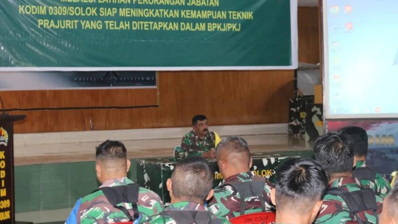 Tingkatkan Kemampuan Jabatan, Kodim 0309/Solok Laksanakan Latihan Perorangan Jabatan Teritorial dan Intel