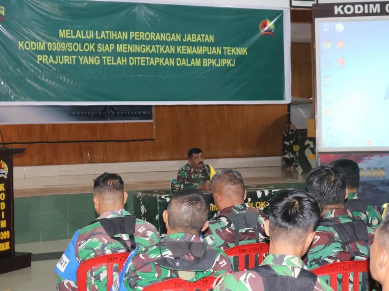 Tingkatkan Kemampuan Jabatan, Kodim 0309/Solok Laksanakan Latihan Perorangan Jabatan Teritorial dan Intel