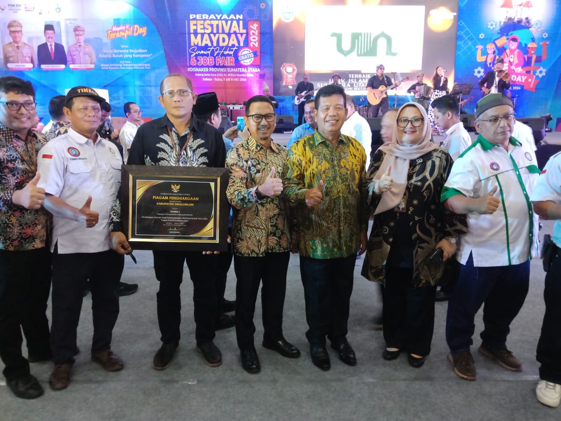 Bupati Simalungun Raih Penghargaan Paritrana Award Tahun 2024 Dari Pemprov Sumut