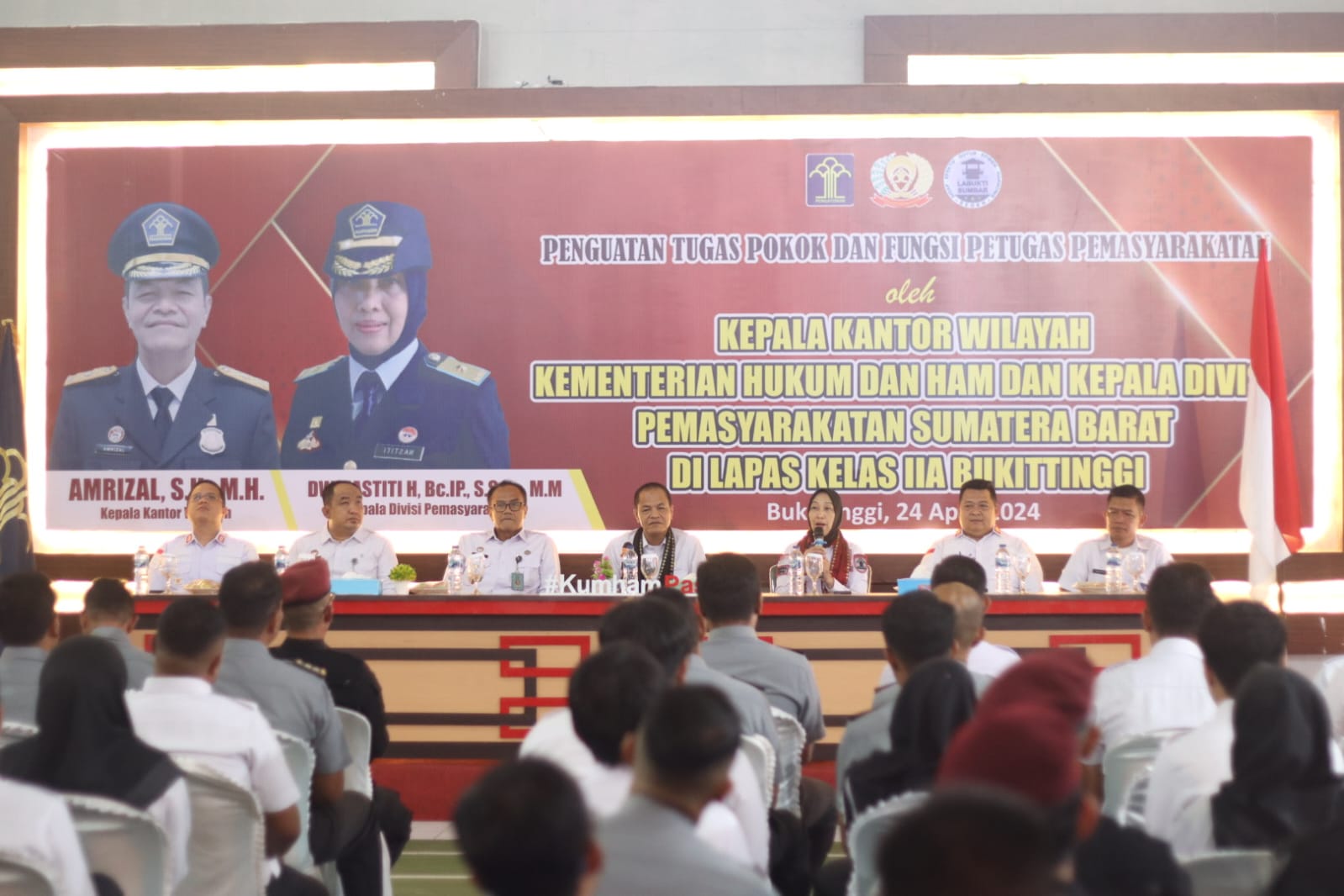 Kakanwil dan Kadivpas Kemenkumham Sumbar Kunjungi Lapas Kelas IIA Bukittinggi