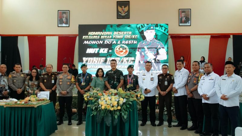 Pj. Nizhamul Hadiri Syukuran HUT ke – 62 Yonif 126/KC