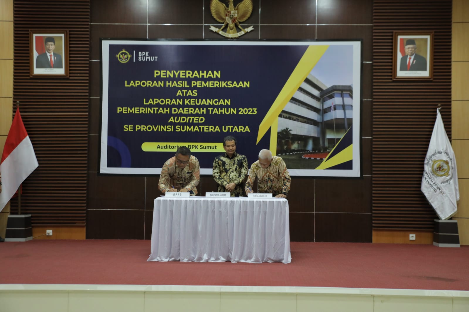 Pertahankan Opini WTP 7 Kali Berturut – Turut, Laporan Hasil Pemeriksaan LKPD Tahun 2023 Diterima Bupati Asahan