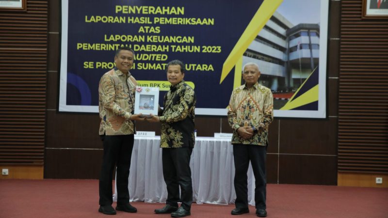 Pertahankan Opini WTP 7 Kali Berturut – Turut, Laporan Hasil Pemeriksaan LKPD Tahun 2023 Diterima Bupati Asahan