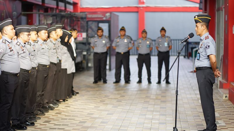 Laksanakan Apel Pagi, Rutan Cipinang Pasti Bahagia Pasti WBK