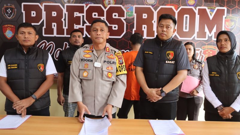 Polres Pematang Siantar Gelar Konferensi Pers Ungkap Pelaku Tindak Pidana Perbuatan Cabul di Bawah Umur