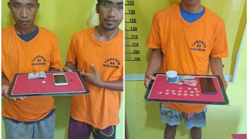 Polsek Kelayang Inhu Amankan  Dua Pengedar dan Satu Orang Penikmat Sabu
