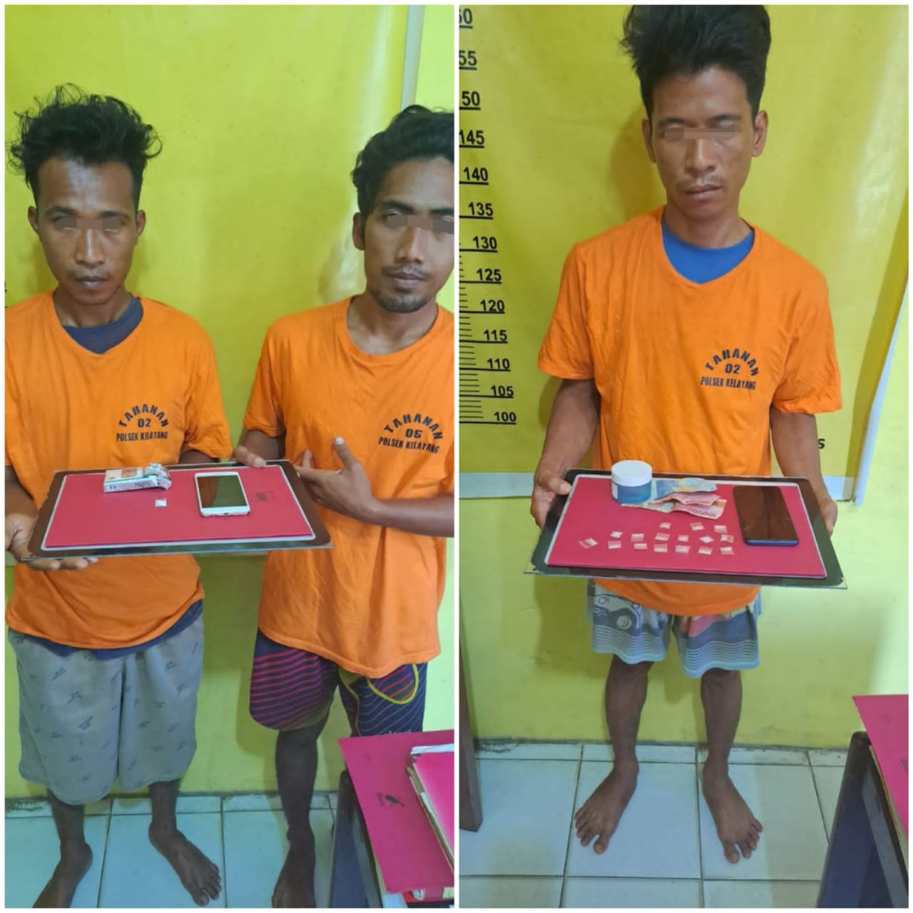 Polsek Kelayang Inhu Amankan  Dua Pengedar dan Satu Orang Penikmat Sabu