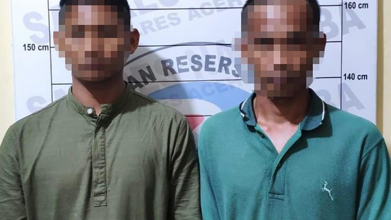 Sat Resnarkoba Polres Aceh Barat Amankan 2 Pelaku Pengedar Narkotika Jenis Sabu