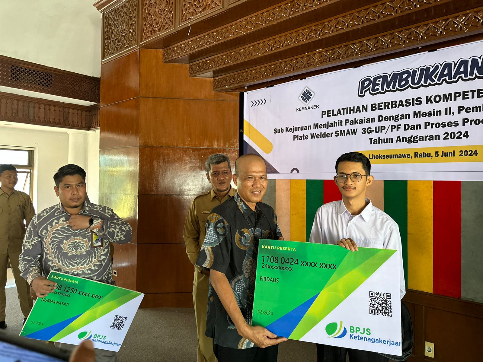 Puluhan Siswa Pelatihan Berbasis Kompetensi di BLKI Aceh Utara Dilindungi BPJS Ketenagakerjaan